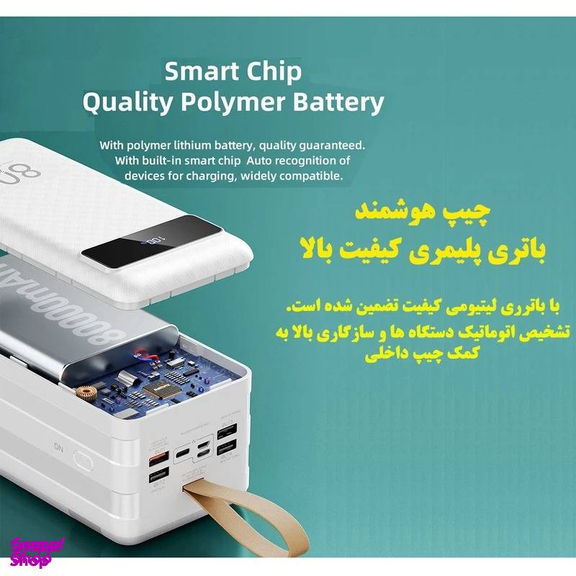 پاوربانک ریمکس مدل RPP-291 ظرفیت 80000 میلی آمپر ساعت