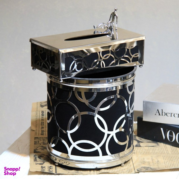 ست سطل و جای دستمال کاغذی سالینو کد SS-9001390015