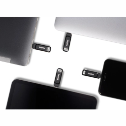 فلش مموری سن دیسک مدل Ultra Dual Drive GO USB Type-C ظرفیت 64 گیگابایت رنگ مشکی