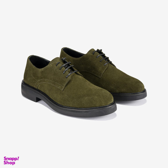 کفش رسمی مردانه چرم مشهد مدل J6299 رنگ سبز ارتشی