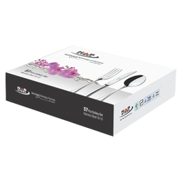 سرویس قاشق و چنگال 57 پارچه ناب استیل مدل پالرمو