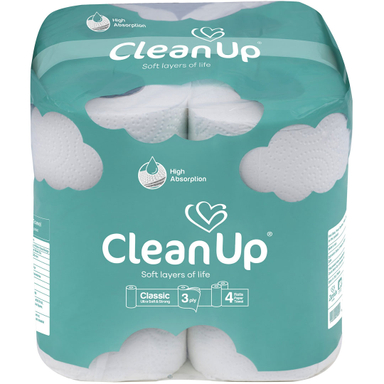 دستمال حوله کاغذی کلین آپ مدل ابر بسته 4 عددی