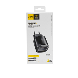 شارژر دیواری 20 وات جی بی کیو مدل HC-DP20 C-L به همراه کابل Type-C به Lightning