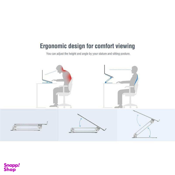 پایه نگهدارنده لپ تاپ کوتتسی مدل SD-51 Aluminum Alloy Notebook Folding Stand 52009