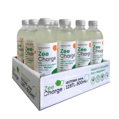 نوشیدنی ورزشی ایزوتونیک زی شارژ طعم سیتروس و لیمو حجم 500 میلی لیتر بسته 12 عددی