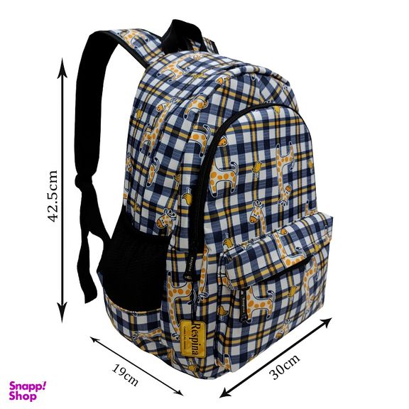 کیف مدرسه رسپینا مدل زرافه giraffe به همراه جا مدادی