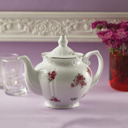 قوری چینی زرین ایران مدل چهار ترک 5 آران مینیاتور درجه 3