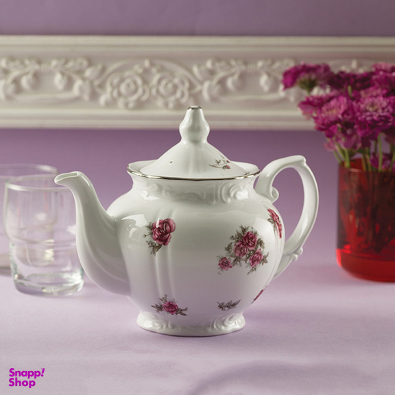 قوری چینی زرین ایران مدل چهار ترک 5 آران مینیاتور درجه 3