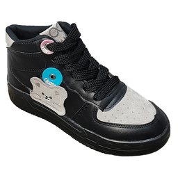 کفش ساق دار زنانه مدل تدی کد 1143 رنگ مشکی طوسی