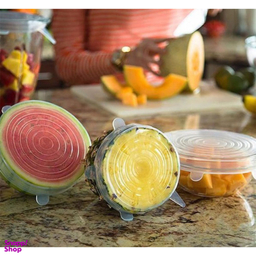 درپوش ظرف مدل سیلیکونی مجموعه ۶ عددی