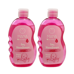 شامپو بچه مانا مدل ویتامینه حجم 400 میلی لیتر مجموعه 2 عددی