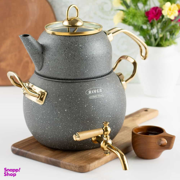 ست کتری و قوری شیردار گرانیتی ریور مدل 0011