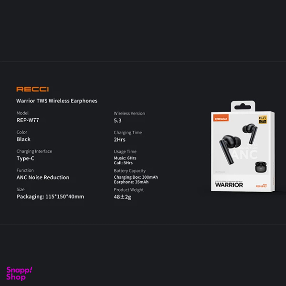 ایرفون بی سیم بلوتوثی رسی مدل REP - W77