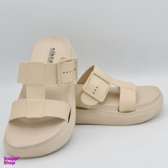 صندل زنانه نیکتا مدل تک سگک کد 731 رنگ نسکافه ای