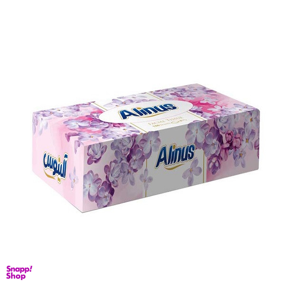 دستمال کاغذی آلینوس مدل دولایه جعبه ای 100 برگ