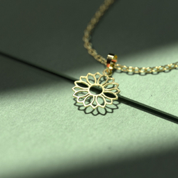 گردنبند طلا 18 عیار زنانه مدوپد مدل گل کد PP2-1-1198