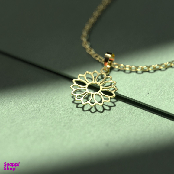 گردنبند طلا 18 عیار زنانه مدوپد مدل گل کد PP2-1-1198