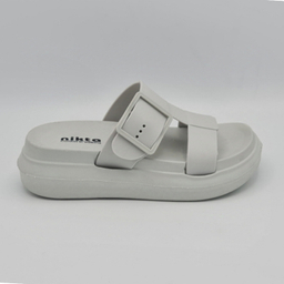 صندل زنانه نیکتا مدل سگک دار کد 503 رنگ خاکستری