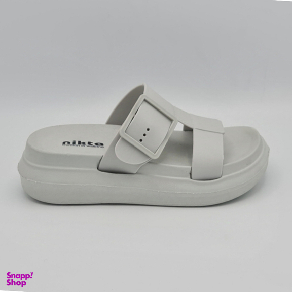 صندل زنانه نیکتا مدل سگک دار کد 503 رنگ خاکستری