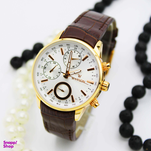 ساعت مچی عقربه ای زنانه واتسون کد 1029 رنگ قهوه ای