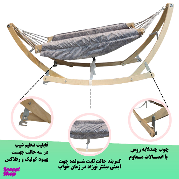تخت کنار مادر مدل ننو سنتی کد tk1001