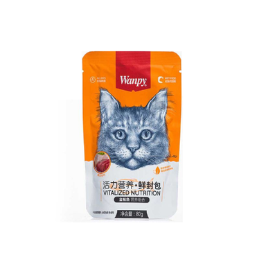 پوچ گربه ونپی مدل مرغ و ماهی کاد وزن 80 گرم