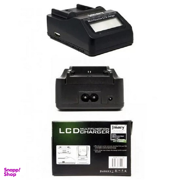 شارژر باتری دوربین جی ماری مدل AC-VQ9001 دارای صفحه دیجیتال سری F