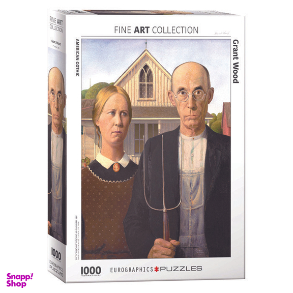 پازل 1000 تکه یوروگرافیکس پازلز مدل American Gothic كد 5479-6000