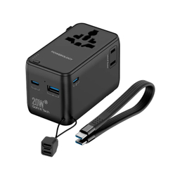 آداپتور یونیورسال و پاوربانک 2500 وات پاورولوژی کد PWCUQC054BK ظرفیت 4000 میلی آمپر ساعت