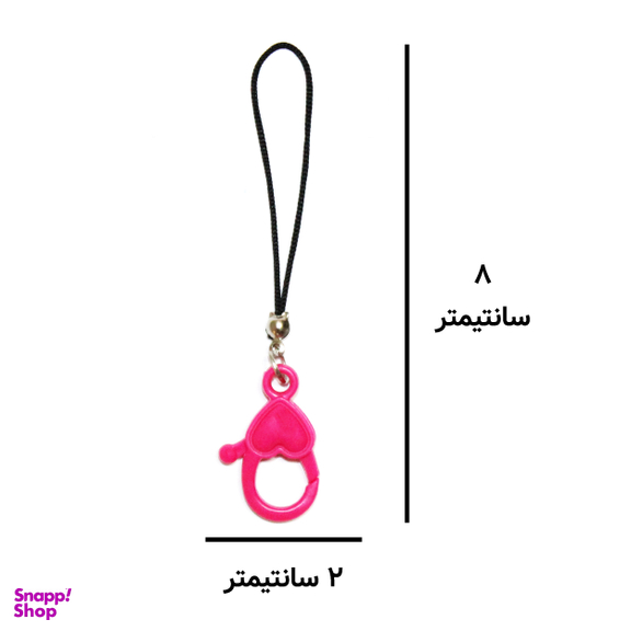 آویز موبایل مدل قلاب قلبی رنگی