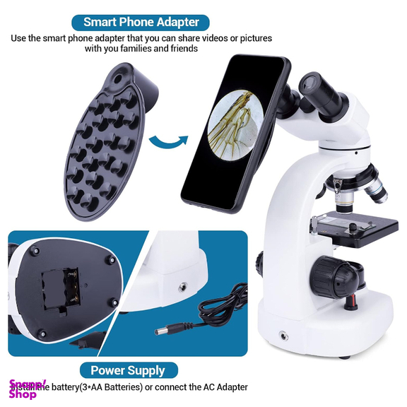 میکروسکوپ دوچشمی مدل Binocular 1000X به همراه کیف حمل