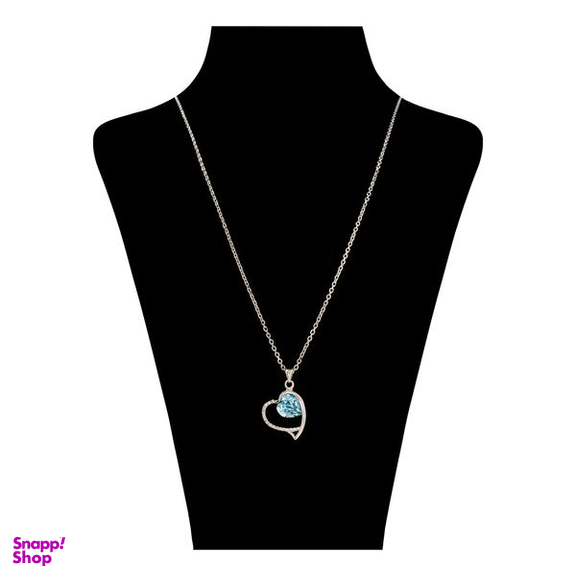 گردنبند نقره زنانه سواروسکی مدل قلب تو قلب ظریف کد 6976