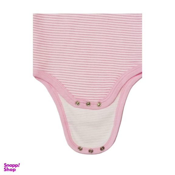 بادی آستین کوتاه نوزادی مدل 6222 رنگ صورتی