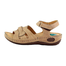 صندل زنانه شهپر مدل پرستو رنگ کرم