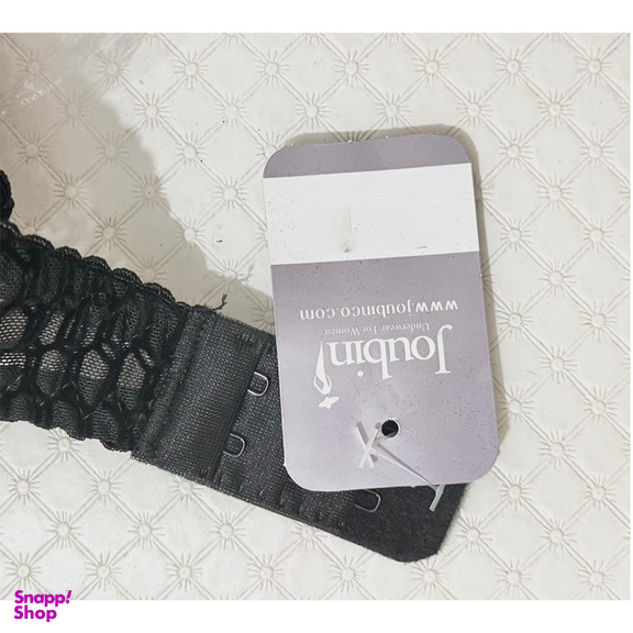 ست دو شورت و سوتین هارنس دار ژوبین طرح لونه زنبوری رنگ مشکی