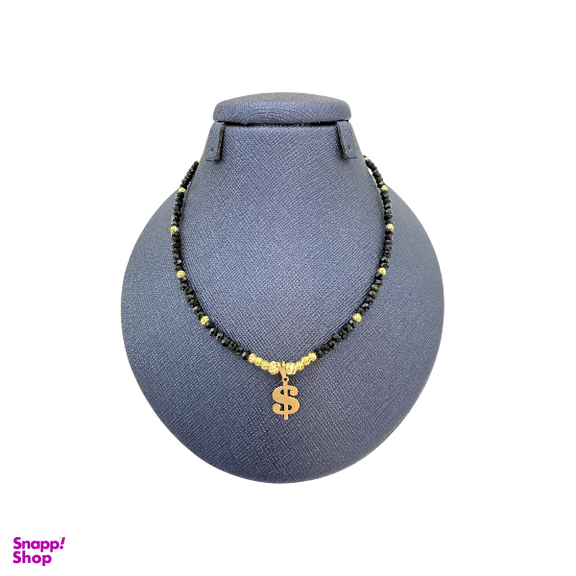 گردنبند طلا 18 عیار زنانه پانسی طرح ساین دلار کد nem28