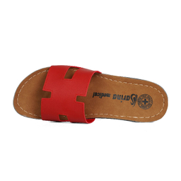 دمپایی زنانه سارینا مدل هرمس رنگ قرمز