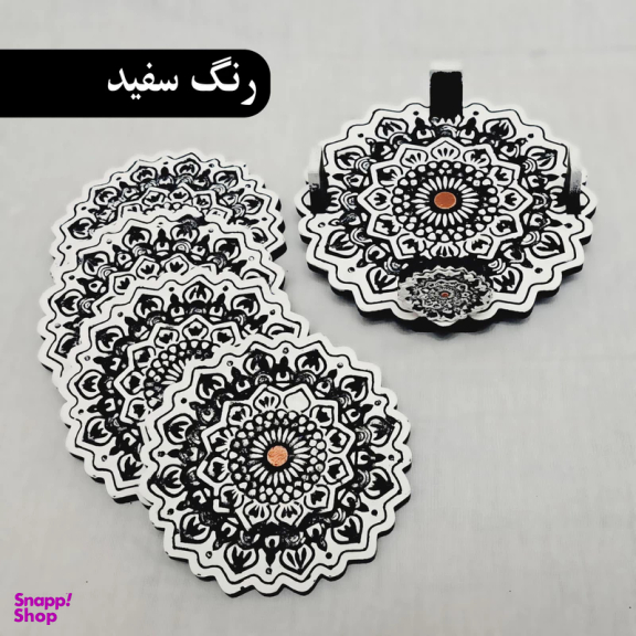 زیر لیوانی مدل شمسه مجموعه 5 عددی
