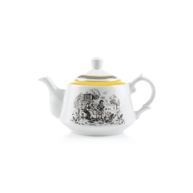 قوری چینی زرین ایران مدل لندنی 5 ویلیج درجه عالی