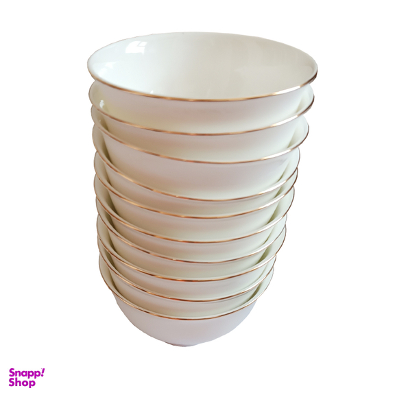 سرویس غذاخوری 154 پارچه ice grand طرح ساده دور طلایی