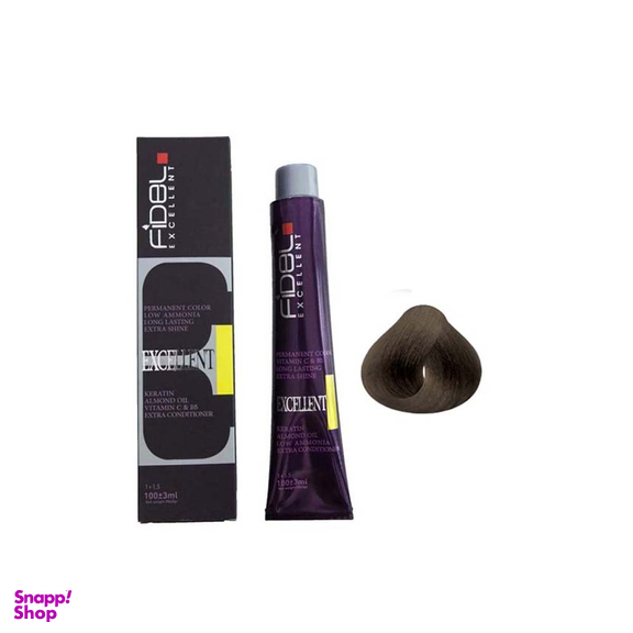 رنگ مو فیدل اکسلنت شماره 3.7 رنگ قهوه ای زیتونی تیره حجم 100 میلی لیتر