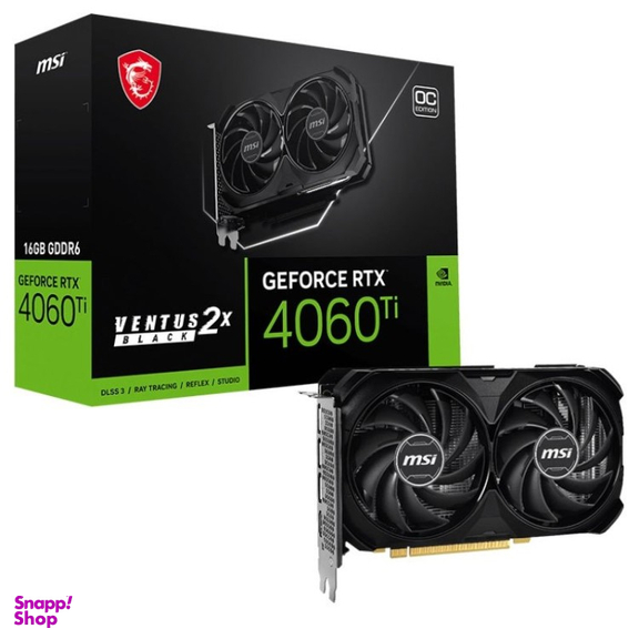 کارت گرافیک ام اس آی مدل Ventus 2X Black GeForce RTX 4060 Ti OC 16GB GDDR6