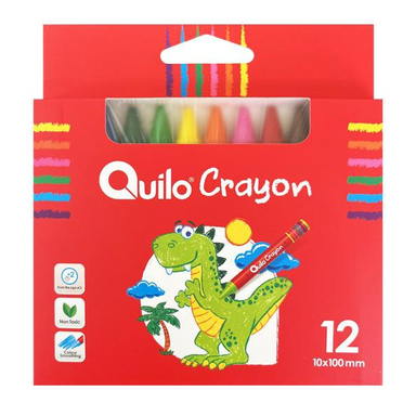 مداد شمعی 12 رنگ کوییلو طرح دایناسور کد Q-644534-Dinosaur