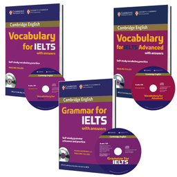 کتاب Cambridge Grammar and Vocabulary for IELTS اثر Diana Hopkins and Pauline cullen انتشارات کمبریدج مجموعه 3 جلدی به همراه سی دی