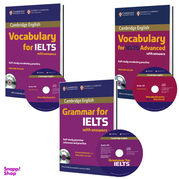 کتاب Cambridge Grammar and Vocabulary for IELTS اثر Diana Hopkins and Pauline cullen انتشارات کمبریدج مجموعه 3 جلدی به همراه سی دی