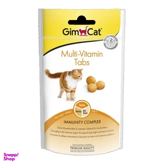قرص مولتی ویتامین گربه جیم کت مدل Tabs Multi Vitamin وزن 40 گرم