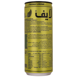 نوشیدنی انرژی زا بدون قند با طعم لیمو هپی لایف حجم 250 میلی لیتر