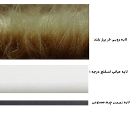 فرش ماشینی شاران هوم طرح خز پرز بلند فانتزی مدل اسفنج دار زمینه نسکافه ای