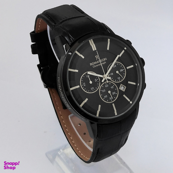 ساعت عقربه ای مردانه رومانسون مدل بندچرمی کرنوگراف کد 25