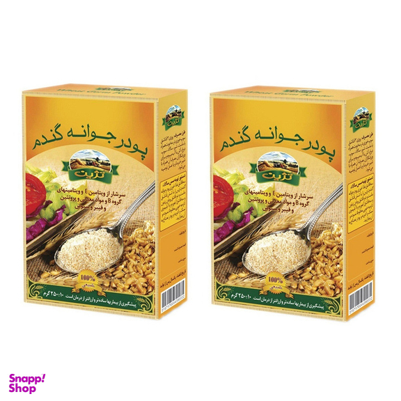 پودر جوانه گندم تژین وزن 250 گرم بسته 2 عددی
